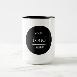 Custom Black Business Logo Branded Coffee Mug