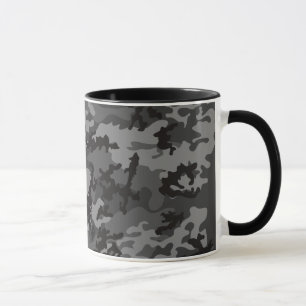 Custom Black Camo Glass Mug