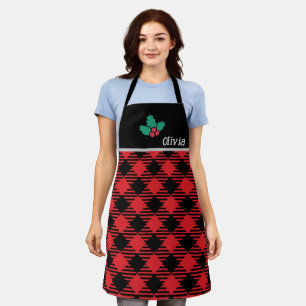 Custom Black Chef Personalized Christmas Gift Apron