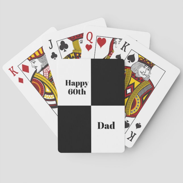Custom Black Chequered  Playing Cards (Back)