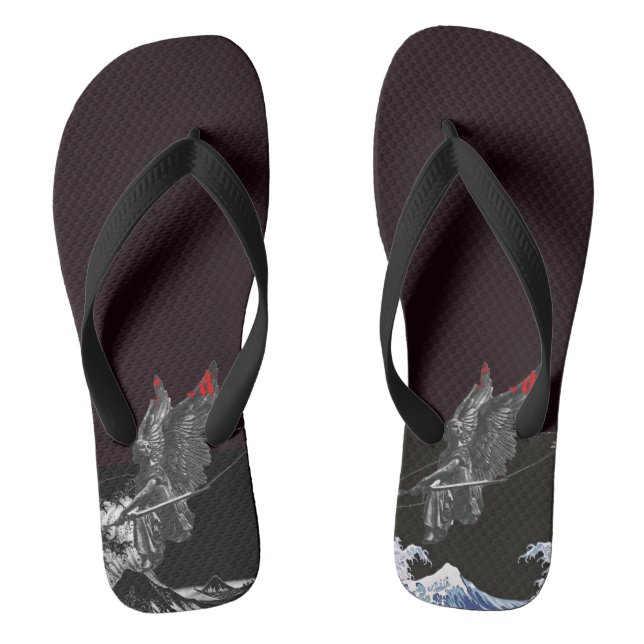 custom black chinel thongs (Footbed)