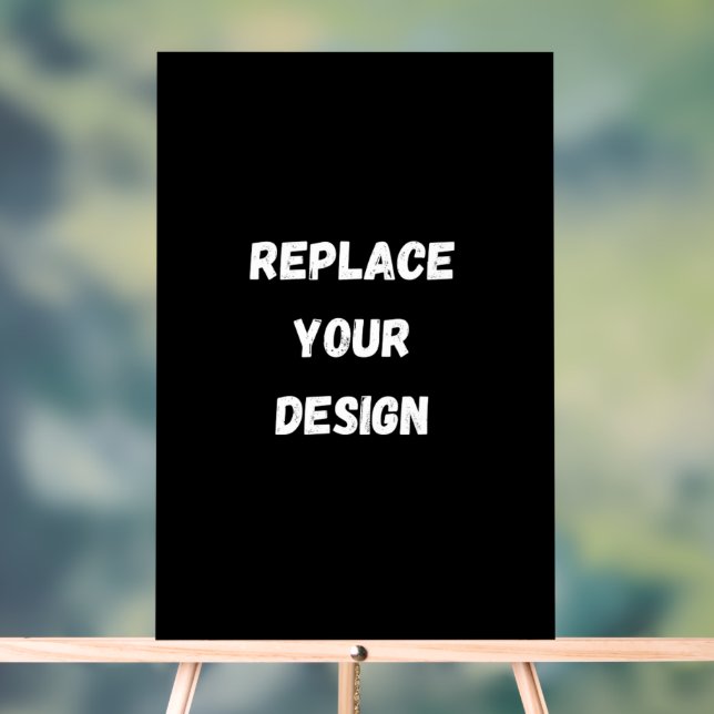  Custom Black Design Add Photo or Text Acrylic Sign (Neutral)