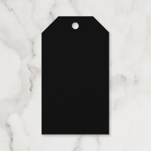 Custom Black Design Add Photo or Text Gift Tags