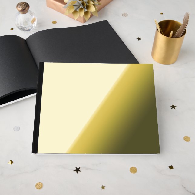 Custom Black Design Add Photo or Text Guest Book (Front Open)