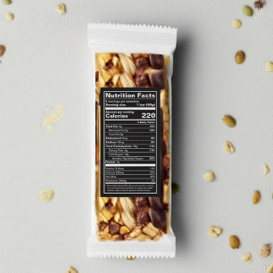 Custom Black FDA Compliant Nutritional Food Label