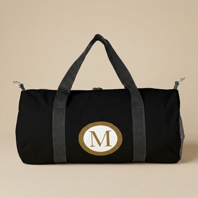 Custom Black & Gold Centre Seal Monogram Duffle Bag (Creator Uploaded)