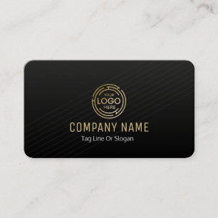 Custom Black + Gold Home Building Construction Lux Business Card