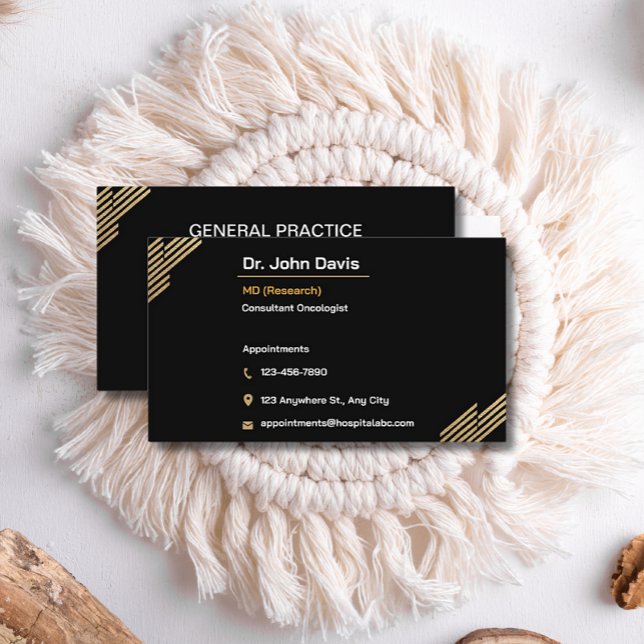 Custom Black Gold Modern Minimalist Professional Business Card (Creator Uploaded)