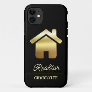 Custom Black & Gold  Real Estate Agent  iPhone 11 Case