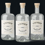 Custom Black gold Vintage Aged To Perfection Liquor Bottle Label<br><div class="desc">Inspired by classic whiskey label,  Black gold and beige fun vintage aged to perfection adult birthday gift idea for men,  great for any age birthday celebration,  or other occasions. Custom it with your own text and colour.</div>