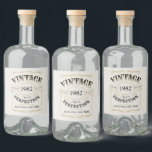 Custom Black gold Vintage Aged To Perfection Liquor Bottle Label<br><div class="desc">Inspired by classic whiskey label,  Black gold and beige fun vintage aged to perfection adult birthday gift idea for men,  great for any age birthday celebration,  or other occasions. Custom it with your own text and colour.</div>