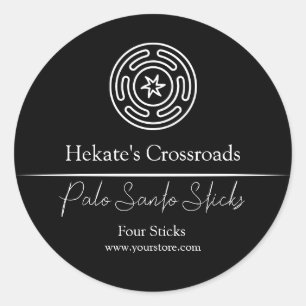 Custom Black Hekate Symbol Label
