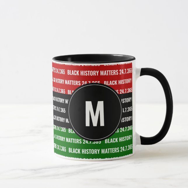 Custom BLACK HISTORY Monogram Mug (Right)