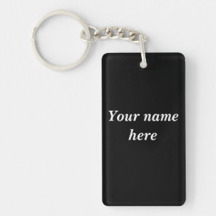 Custom Black Keychain – Personalized Name Gift for