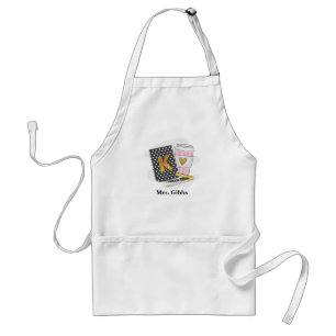 Custom Black Kindergarten Teacher Art Baking Standard Apron