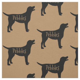 Custom Black Lab Dog Breed Fabric