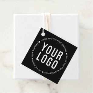 Custom Black Logo Thank You For Your Business Tag