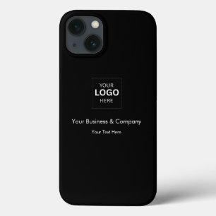 Custom Black Luxury Business Logo Template iPhone 13 Case