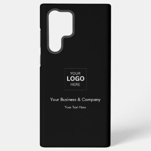 Custom Black Luxury Business Logo Template Samsung Galaxy Case