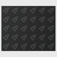 Custom Black Modern Monogram Christmas