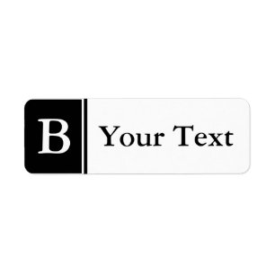 Custom Black Monogrammed Labels or Gift Tags