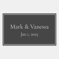 Custom Black Name & Date Sticker