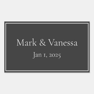 Custom Black Name & Date Sticker
