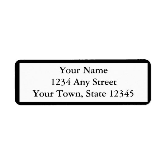 Custom Black Printed Return Address Labels