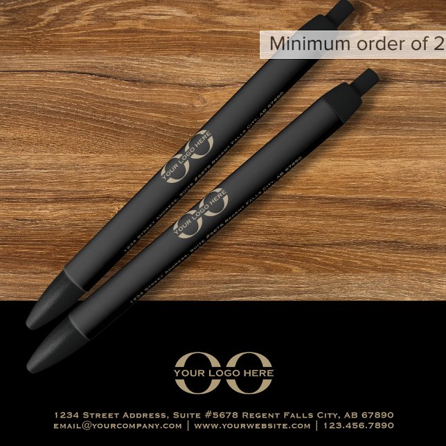 Custom Black Promotional Pen with Logo (Creator Uploaded)