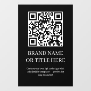 Custom Black QR Code   Modern Minimalist Business