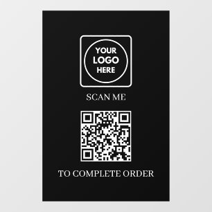 Custom Black QR Code Place Order Display
