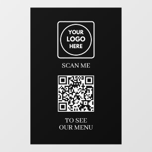 Custom Black QR Menu   Contactless Modern Display