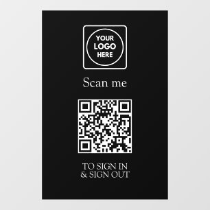 Custom Black QR Sign-In   Visitor & Employee 