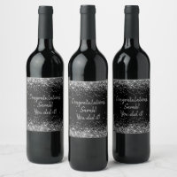 Custom Black Silver Graduation Party Graduate Gift