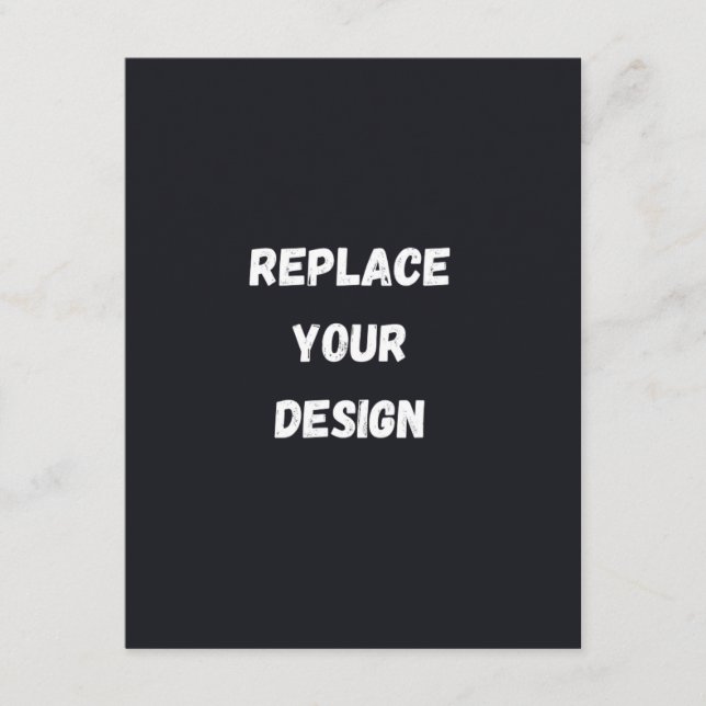 Custom black simple Design Add Photo or Text Enclosure Card (Front)