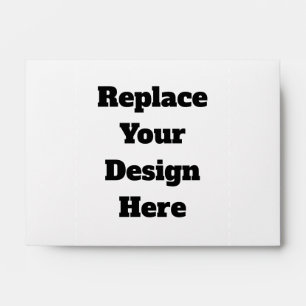 Custom black simple Design Add Photo or Text Envelope