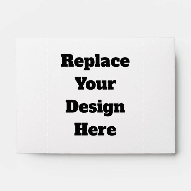Custom black simple Design Add Photo or Text Envelope (Front)
