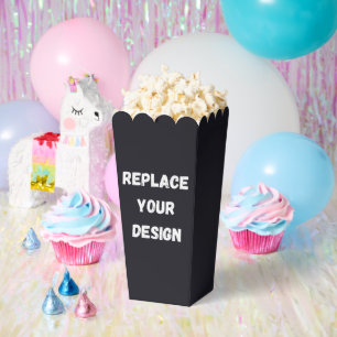 Custom black simple Design Add Photo or Text Favour Box
