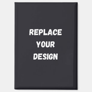 Custom black simple Design Add Photo or Text Magnet