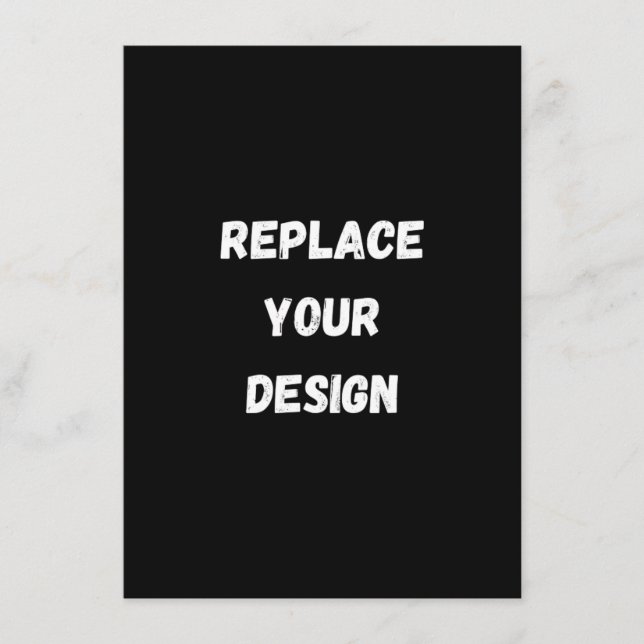 Custom black simple Design Add Photo or Text Menu (Front)