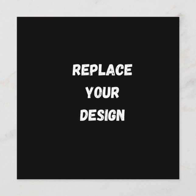 Custom black simple Design Add Photo or Text Menu (Front)