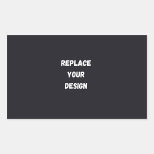 Custom black simple Design Add Photo or Text Rectangular Sticker