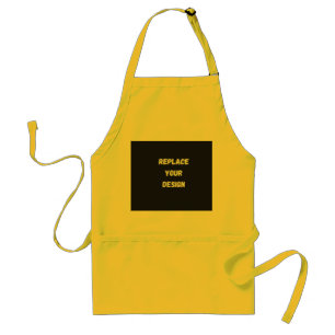 Custom black simple Design Add Photo or Text Standard Apron