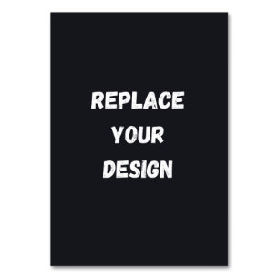 Custom black simple Design Add Photo or Text Table Number