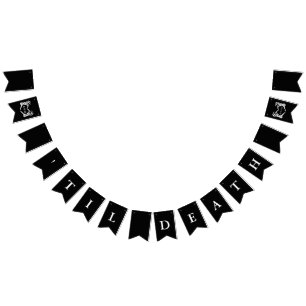 Custom Black Skeleton Decoration Til Death Wedding Bunting
