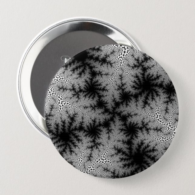 Custom Black Smoke Speckle Huge Button (Front & Back)