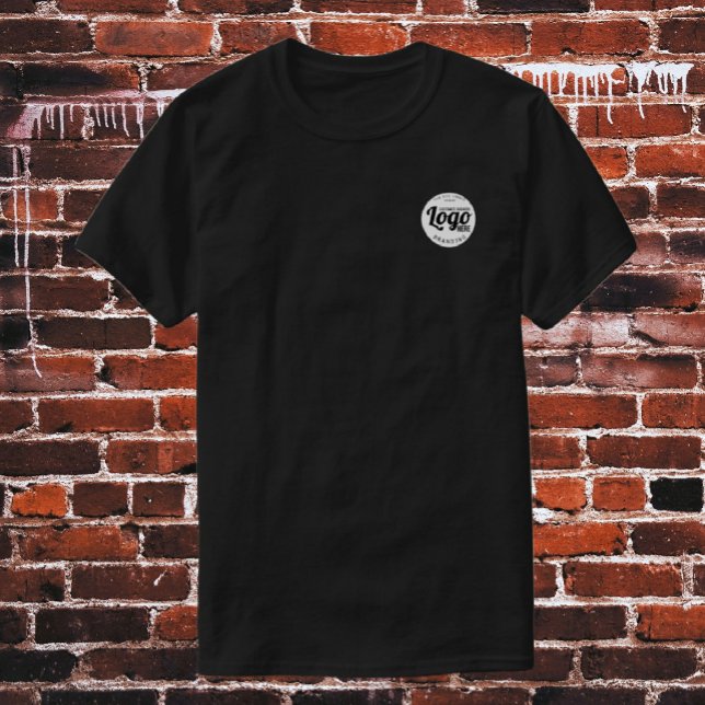 Custom Black T-shirt With Logo For Small Business  (custom logo shirt)