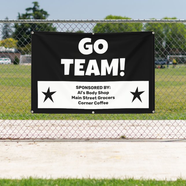 Custom Black Team Banner (Insitu)