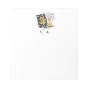 Custom Black Third Grade Teacher Appreciation Notepad