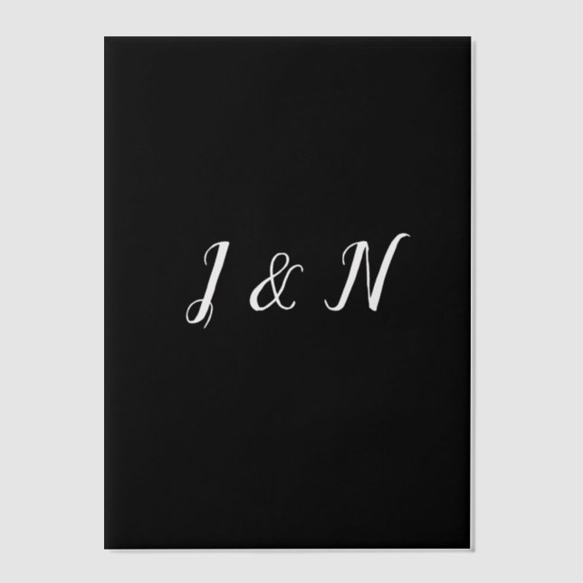 Custom Black Translucent Paper  Vellum Invitations (Front)